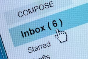 Email Menu showing inbox